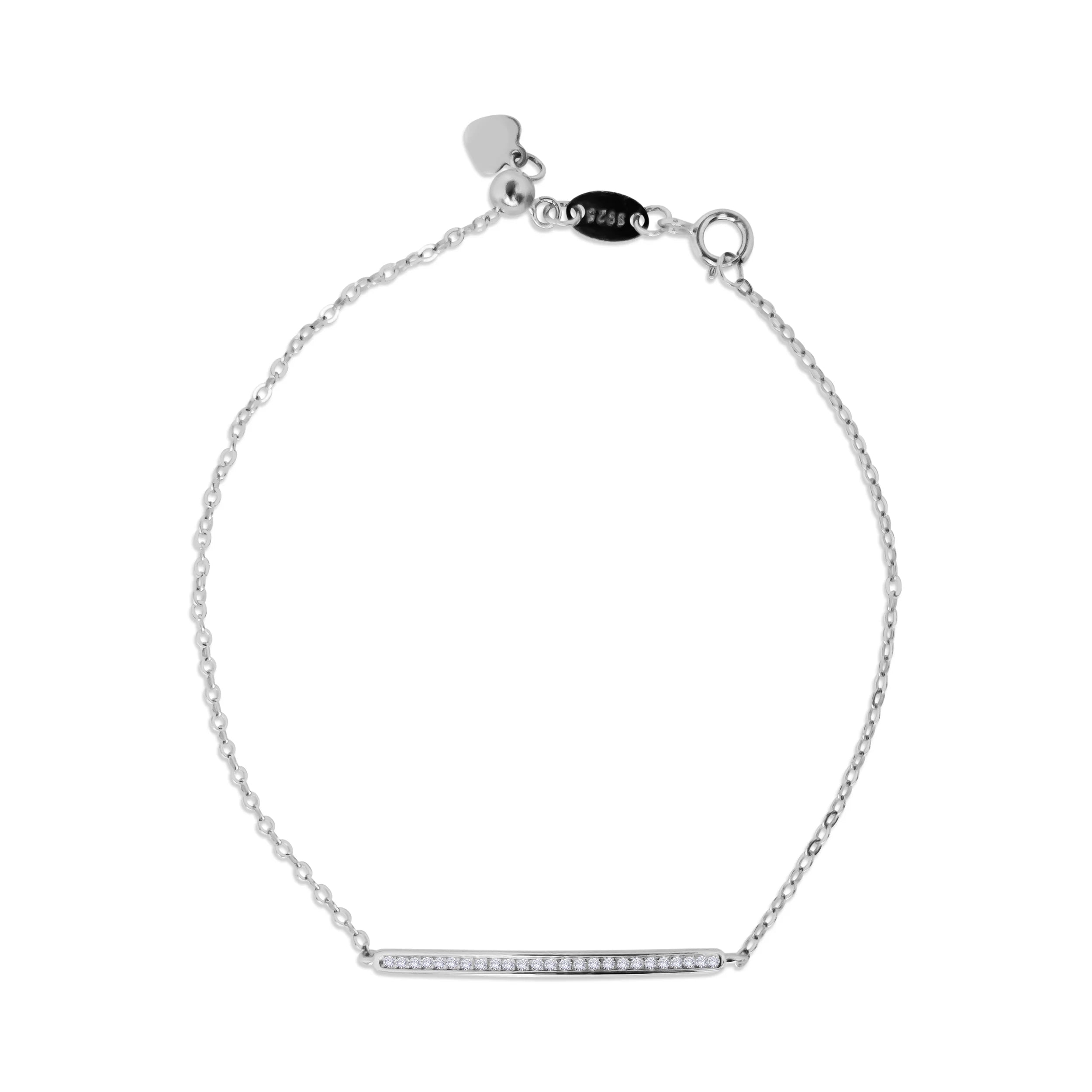 Diamant Barren Armband Silber