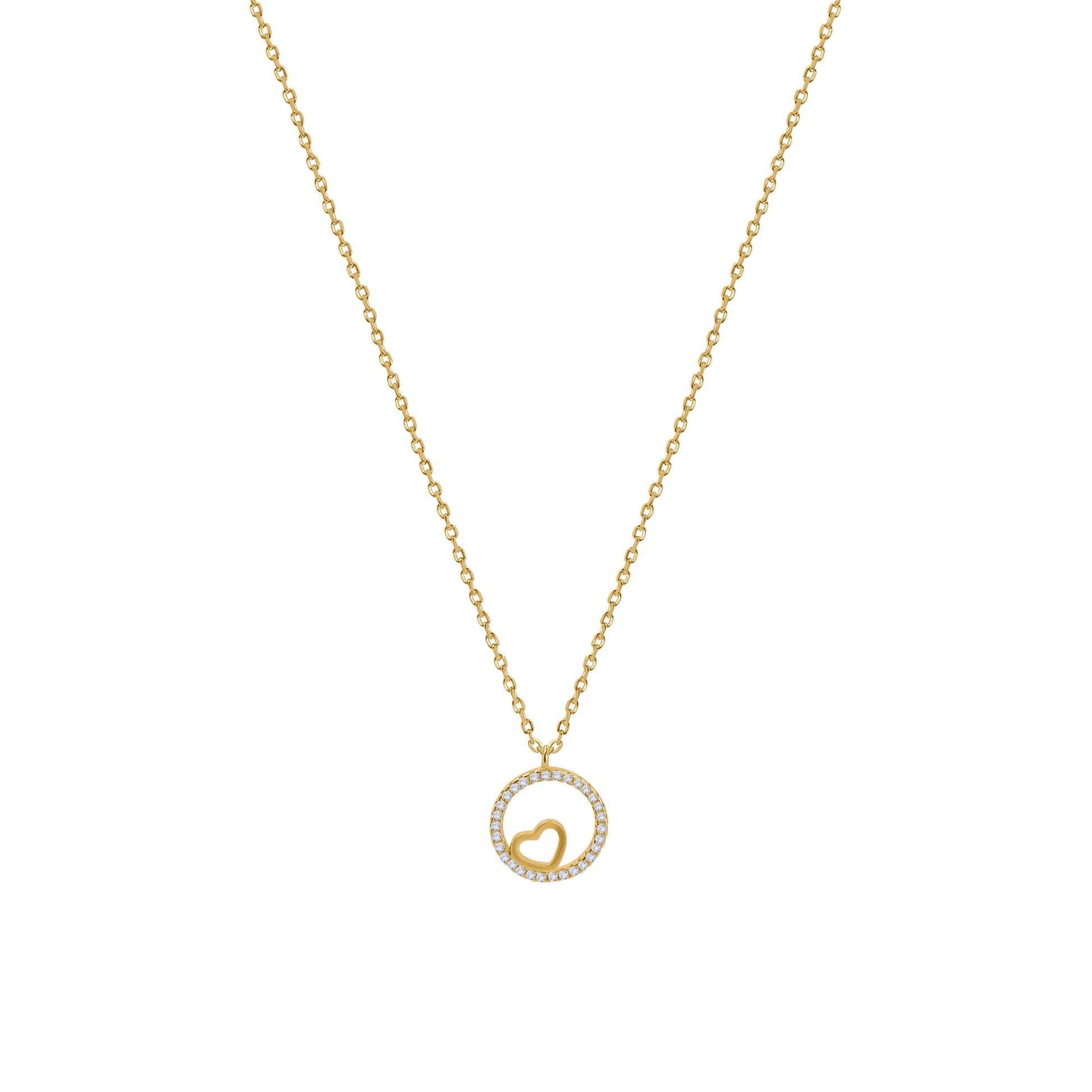 Herzring Halskette Gold