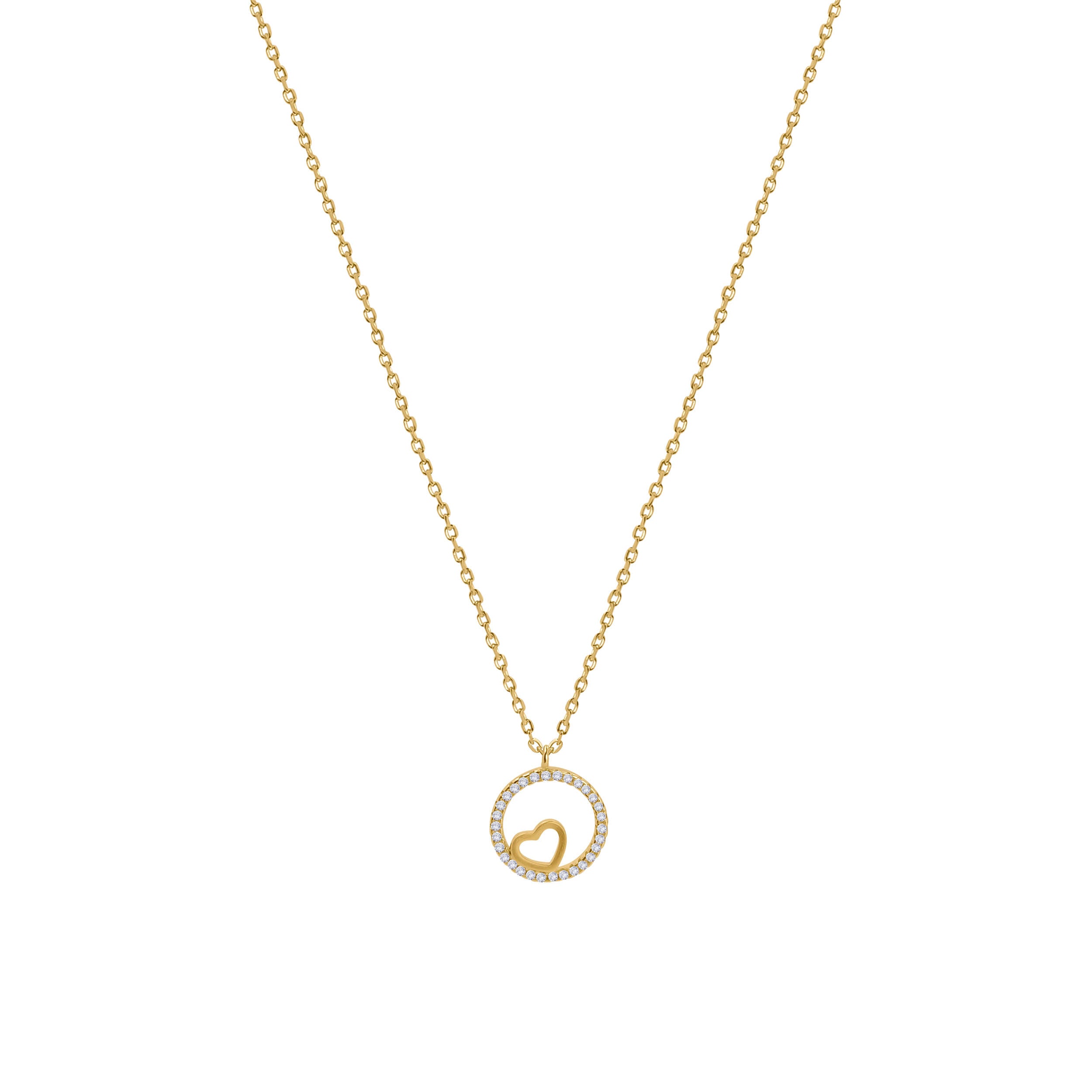 Herzring Halskette Gold