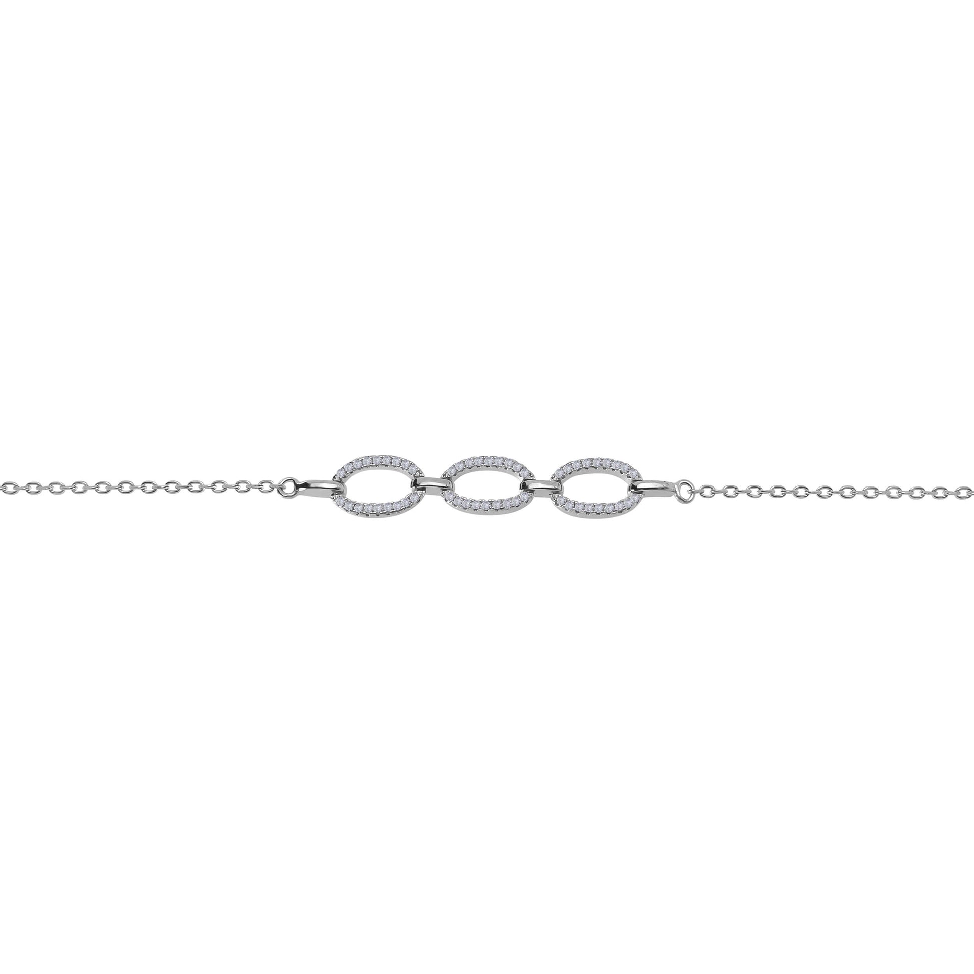Dreiklang Armband Silber Offen