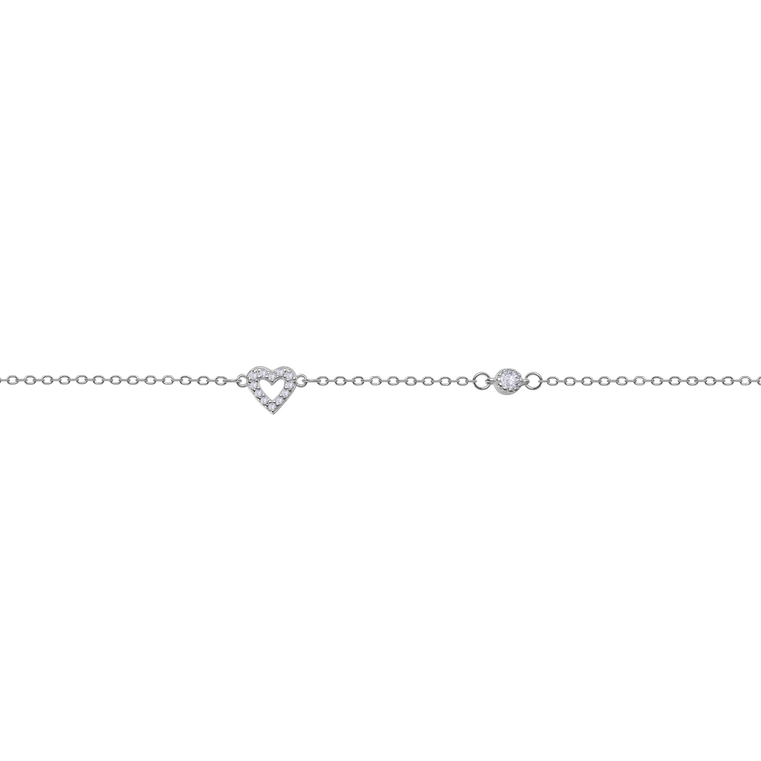 Herz Armband Silber Offen