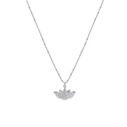 Lotusblume Halskette Silber